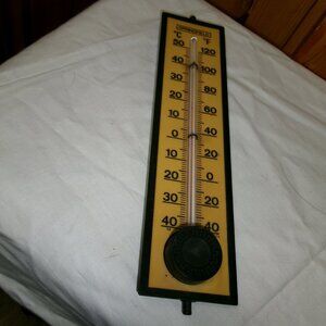 Vtg MCM Springfield indoor plastic thermometer cottage core